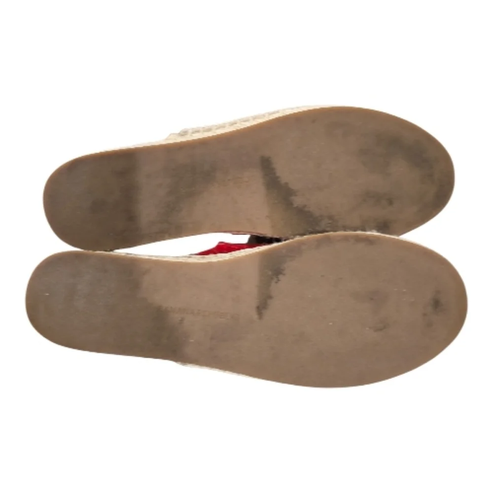 Banana Republic Espadrille Mules Size 8 in Poppy Red